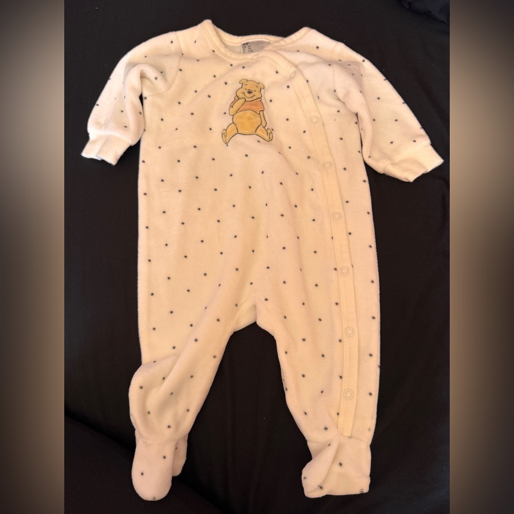 Winnie The Pooh Velour Pajama Jumpsuit 3M